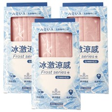 AQUA MASK 水舞生醫 冰激涼感口罩 未滅菌, 初櫻粉, 10片, 3盒