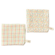 Modern House L 厚實4層家用紗布抹布 花園花卉 2款, 1套