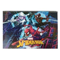 MARVEL 漫威 蜘蛛人 寫寫畫畫擦擦本 款式隨機, 1個, 50片, 13K