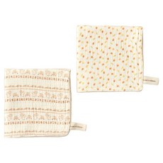 모던하우스 L 도톰한 4중지 살림 거즈행주 우디 다람쥐 2종, 1세트