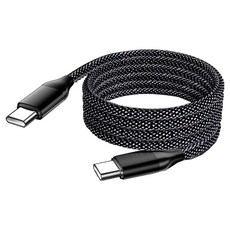 小麥購物 快充磁吸雙Type-C數據線 L1372 240W, 1個, 黑色, 1m