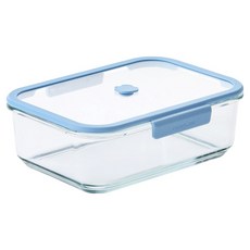 네오플램 베큐씰 내열유리 진공 직사각 밀폐용기, 1개, 2.3L