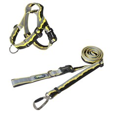 분독 강아지 어드벤처 하이브리드 리쉬 + 0109 하네스 세트, 레몬, 1세트