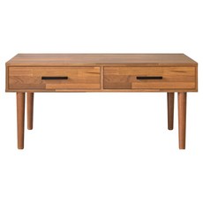 HOPMA 合馬家具 實木腳二抽茶几桌 E-GS940PTK-T, 拼版柚木