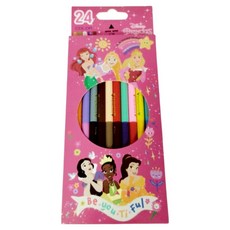 收納王妃 迪士尼公主系列24色水性雙頭色鉛筆 2, 24色, 1組