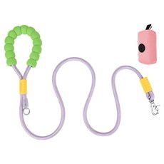 파스텔펫 반려동물 리드줄 + 배변봉투 파우치 세트, 퍼플, 1세트