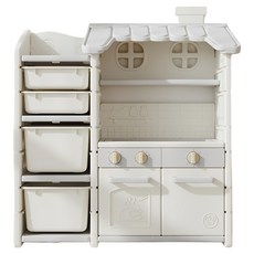 lilikoko 哩哩摳摳 過家家廚房單櫃組合2, 4層, 白色