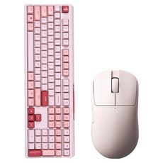 MONSTARGEAR 辦公用薄膜鍵盤+電競有線滑鼠組, 草莓雪酪(鍵盤), 粉紅色(滑鼠), 鍵盤(GUTS X108), 滑鼠(CREW ELITE), 一般型