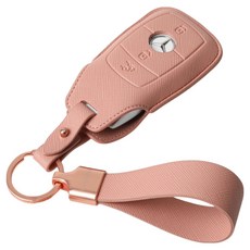 KAMARU Luxe Saffiano 鑰匙包 鑰匙圈, 蜜桃粉+玫瑰金, BENZ B