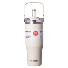 DODGE 道奇 尊爵吸管雙飲保溫杯, 白色, 1個, 1.2L