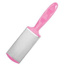 Foaming Home 高效足部去角質器 長柄不鏽鋼 粉紅色, 88g, 1個, 1入