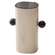 小麥購物 按壓升降化妝刷收納筒 L2480, 1個, 黑米色