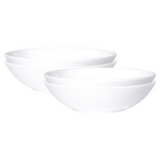 바칠레 밀크글라스 찬기 소, 리얼화이트, 4개