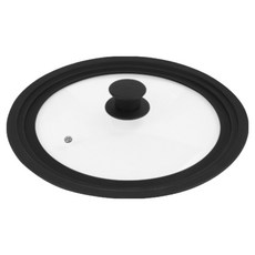 一鳥食器 多功能矽膠鍋蓋 黑色, 1個, 30cm