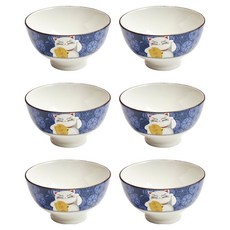 도자기 디저트볼, 블루, 6개