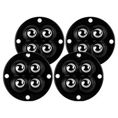 小麥購物 四鋼珠滑輪 L2900 黑色, 4個