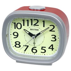 RHYTHM 日本麗聲時計 靜音掃秒簡約鬧鐘, 星光銀