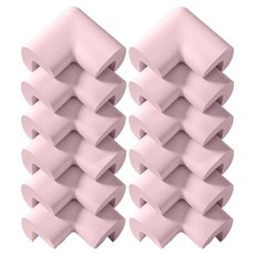 Le Meilleur 嬰兒角落保護墊 緩衝墊 邊角全黏著式 兒童房安全防護條, 粉紅色, 12個