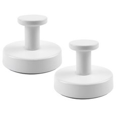 JSTrading 시접자 손잡이, 2개, 화이트