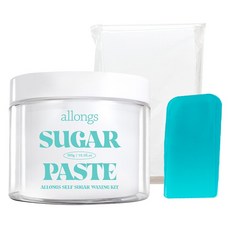 allongs 艾洛偲 自助除毛糖漿熱蠟 300g + 專用布 20片 + 刮棒組合, 1套