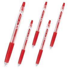 파이롯트 중성펜 쥬스 0.5mm, 레드, 5개