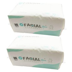 FAmILyLIFE 生活 加大特厚乾溼2用潔面柔巾 20 x 20cm 70張, 2個, 白色