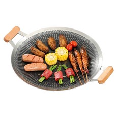 小麥購物 木耳 戶外便攜燒烤盤 L1380, 34cm, 1個