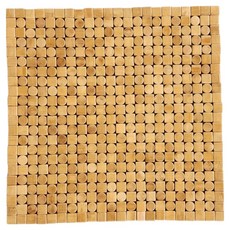 方 + 圓竹坐墊, 棕色