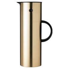 stelton 髮絲紋 EM77 保溫壺, 1個, 黃銅, 1L