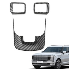 DKMALL The All New Palisade LX3 方向盤框架飾條, 霧面碳纖維