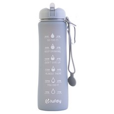 LoopD 矽膠折疊水瓶, 1個, 600ml, 灰色