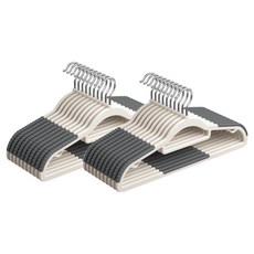 Lala工房 防滑防肩角旋轉衣架, 灰色, 20個