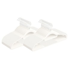 LalaGongbang 防滑防肩角旋轉衣架, 白色, 20個