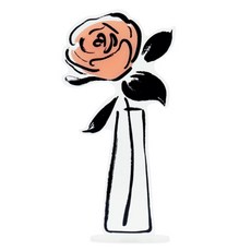 타미나요 모던 심플한 아크릴 스탠드 명함 메모꽂이, 장미, 1개