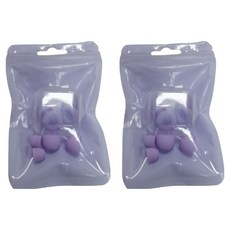 Misoroun 飛機睡眠矽膠耳塞 2入 + 耳塞套 4入 + 收納盒套組 紫色, 2套