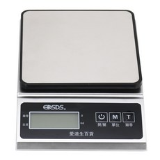EDSDS 不鏽鋼面板廚房電子秤, 10.1kg, EDS-H136, 銀色