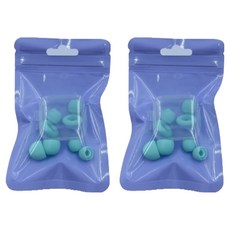 Misoroun 飛機用睡眠矽膠耳塞 2入 + 耳塞套 4入 + 收納盒組 薄荷綠, 2套