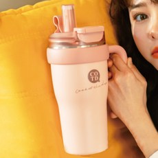 COTD 把手保溫杯, 1個, 粉色, 800ml