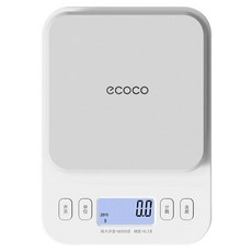 ecoco 廚房電子秤, 6kg, 簡約白, E25005