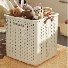 어무드 可折疊洗衣籃 無輪, 奶油白