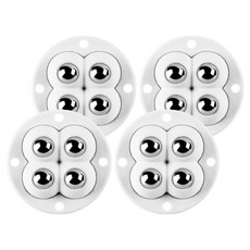 小麥購物 4鋼珠滑輪 L2900 白色, 4個