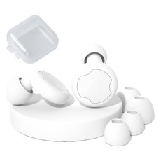 미소로운 비행기 수면 실리콘 귀마개 2p + 이어캡 4p + 케이스 세트 고급화이트, 1세트