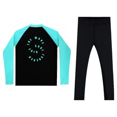 아쿠아티카 아동용 래쉬가드 상의 AQAJTS501 + 워터 레깅스 AQA415 세트
