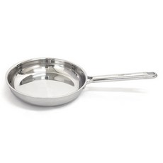 CHEFWAY 電磁爐適用 無研磨劑 五層不鏽鋼平底鍋, 1個, 24cm