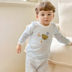 unifriend 兒童晚安單面九分棉質家居服上下套裝