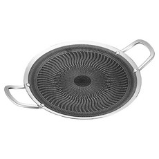 小麥購物 戶外便攜燒烤盤 鋼耳 L1380, 34cm, 1個