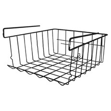 小麥購物 隔板下吊掛籃置物架 L2922, 1個, 黑色