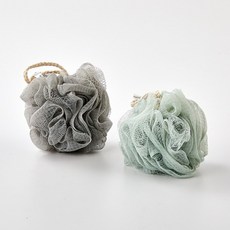 모던하우스 데이스파 펌킨 샤워퍼프 2종, 민트, 그레이, 2개입, 1세트