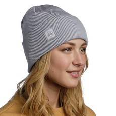 西班牙 BUFF 交叉針織毛帽, 純淺灰色, 1個