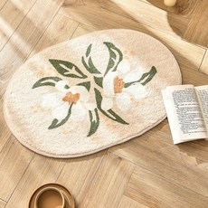 Mini嚴選 花卉植物仿羊絨浴室地墊 CN0462-A